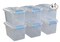 Set of 6 5 L Plastic Storage Bins with Lids, Clear Transparent Boxes with Handles